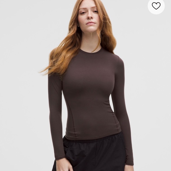 Wundermost Ultra-Soft Nulu Crewneck Long-Sleeve Shirt Medium Espresso $78 retail - Picture 1 of 3
